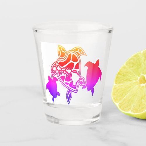 Hawaii Islands turtle Shot glass