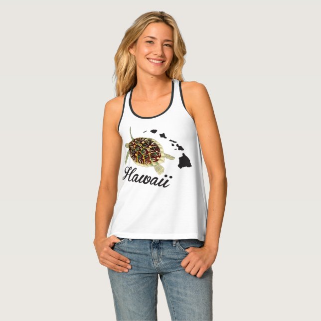 Hawaii Islands Turtle Tank Top (Front Full)