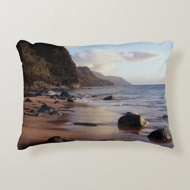 Hawaii, Kauai, Haena State Park 2 Accent Pillow (Front)