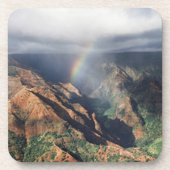 Hawaii, Kauai, Waimea Canyon State Park Beverage Coaster (Front)
