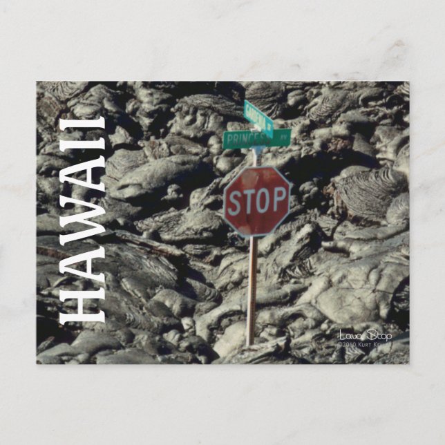 Hawaii Lava Stop Travel Postcard (Front)