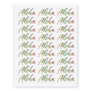 Hawai'i Lettering Calligraphy - Aloha Hawaii Temporary Tattoos