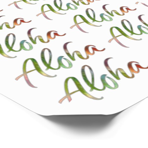 Hawai'i Lettering Calligraphy Aloha Hawaii Temporary Tattoos Zazzle