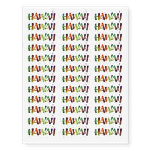 Hawai'i Lettering Calligraphy - Aloha Hawaii Temporary Tattoos