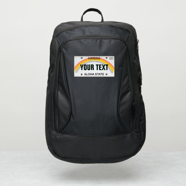 Hawaii License Plate (customizable) Port Authority® Backpack (Front)