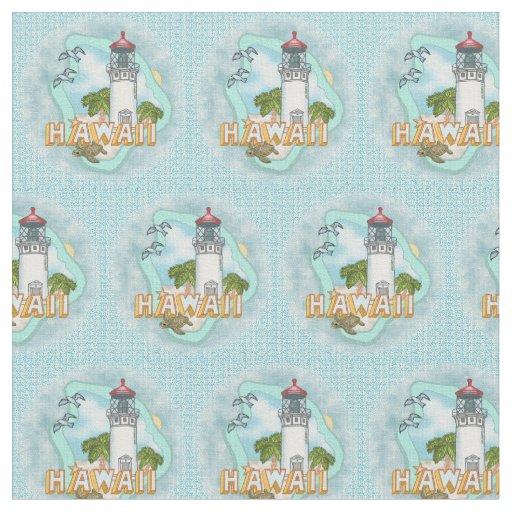 Hawaii Lighthouse Fabric