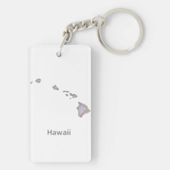 Hawaii Map Keychain by ZYDDesign at Zazzle
