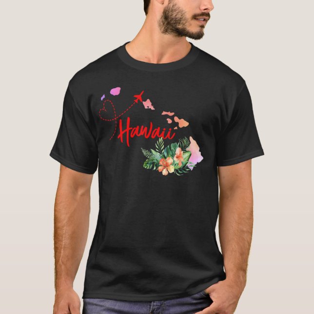Hawaii Map Matching Vacation Family Girls trip T-Shirt (Front)