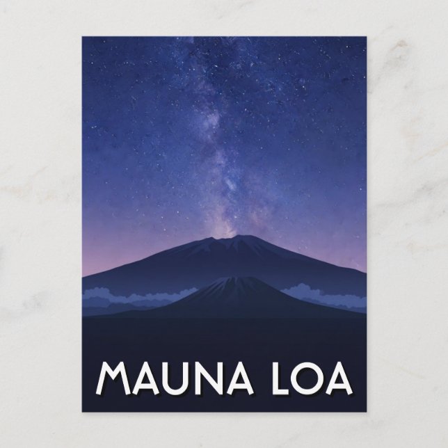Hawaii Mauna Loa Travel Postcard (Front)