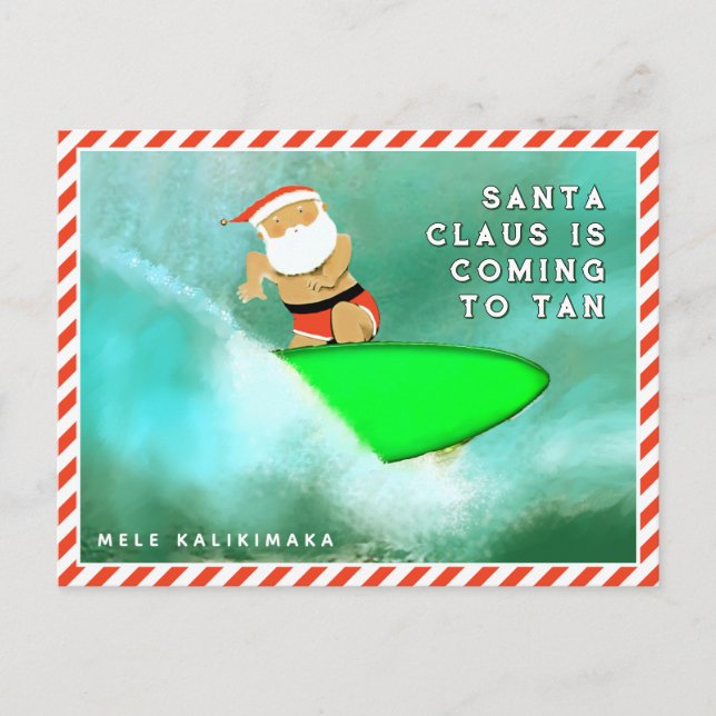 Hawaii Mele Kalikimaka Christmas Postcard (Front)