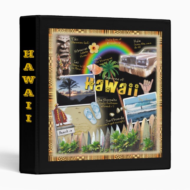 Hawaii Memories 3 Ring Binder (Front/Spine)
