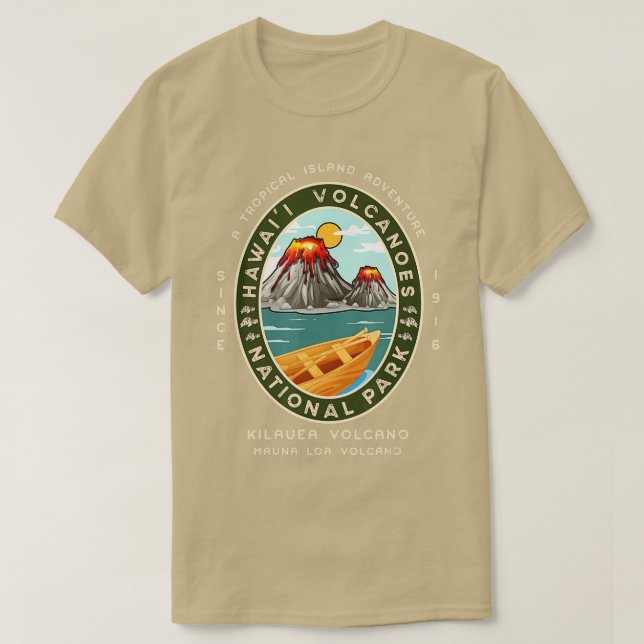 Hawaii National Park Volcanoes s Kilauea Mauna Loa T-Shirt (Design Front)