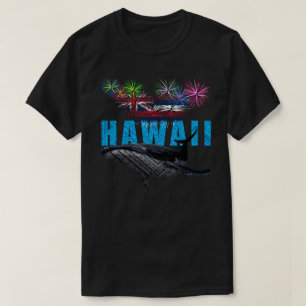 HAWAII NYE POLYNESIAN TRIBAL HUMPBACK FIREWORKS T-Shirt