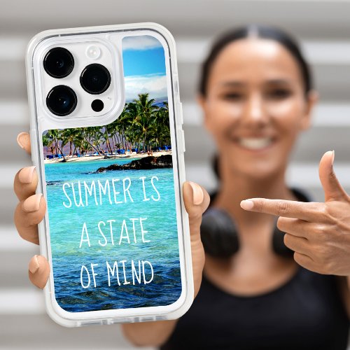 Hawaii Ocean Palm Trees Summer Is a State of Mind iPhone 15 Pro Case