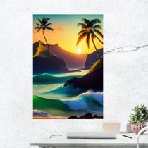 Hawaii Ocean Travel Artwork