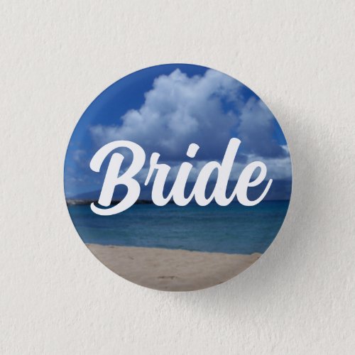 Hawaii Ocean View Bride Button