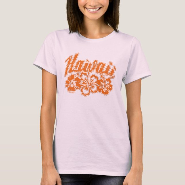 Hawaii Orange Hibiscus - T-shirt (Front)