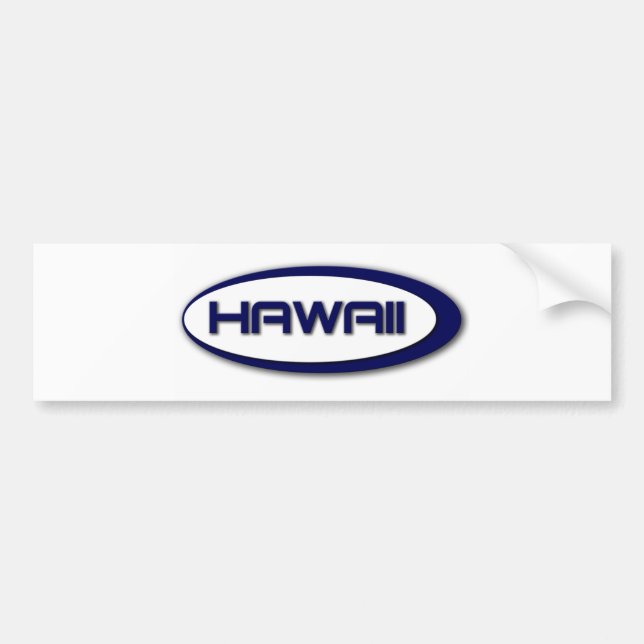 Hawaii Oval Bumper Sticker (Front)