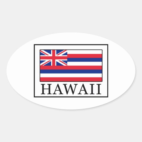 Hawaii Oval Sticker