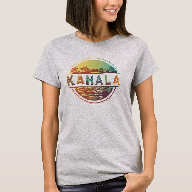 Hawaii Palm Beach Tropical, Kahala Beach. T-Shirt (Front)