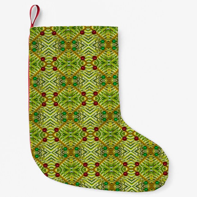 Hawaii Palm Leaf Abstract Christmas Stocking (Front)