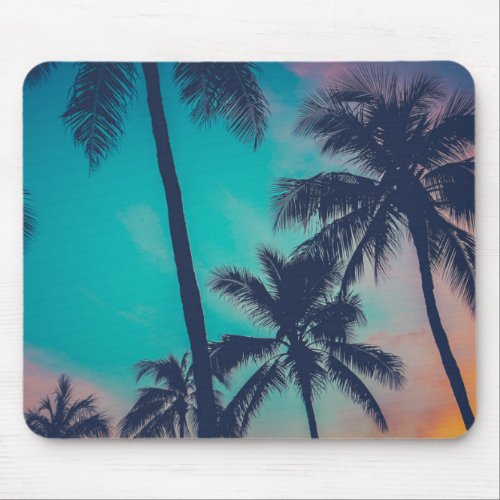 Hawaii Palm Trees At Sunset Mouse Pad