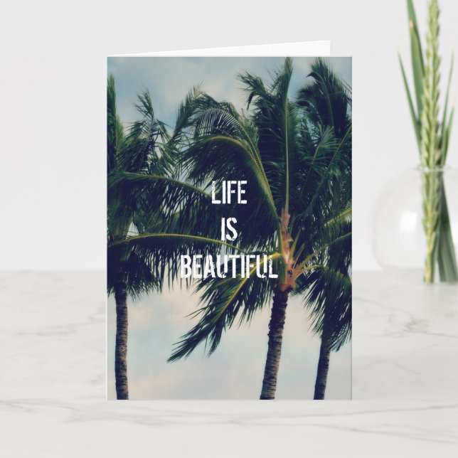 Hawaii Palm Trees     Card (Front)