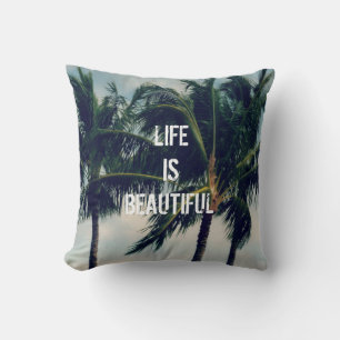 Hawaii Palm Trees Throw Pillow