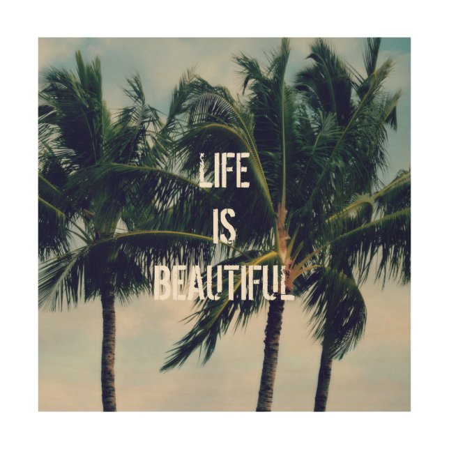 Hawaii Palm Trees     Wood Wall Art (Front)