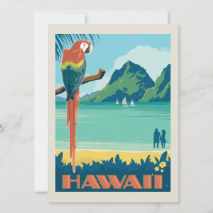 Hawaii Parrot Save The Date