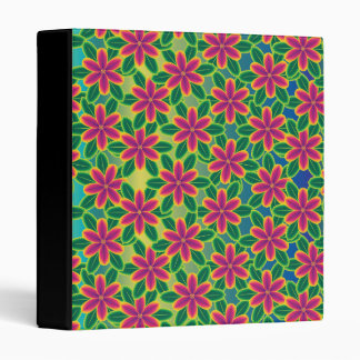 Hawaii Passion Hot Pink Tropical Flower Power 3 Ring Binder