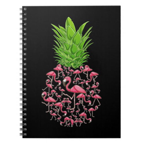 Hawaii Pineapple Flamingo Notebook