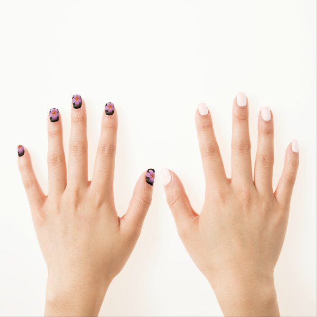 Hawaii Plumeria Flower Minx Nail Wraps (Insitu - Hands)