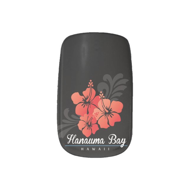 Hawaii Plumeria Flower Minx Nail Wraps (Left Thumb)