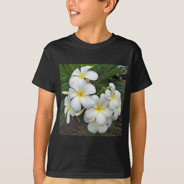 Hawaii Plumeria Flowers T-Shirt (Front)