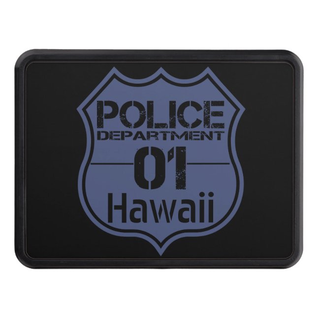 Hawaii Police Department Shield 01 Hitch Cover (Front)