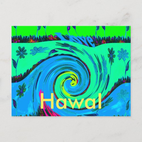 Hawaii Postcard Horizontal Template