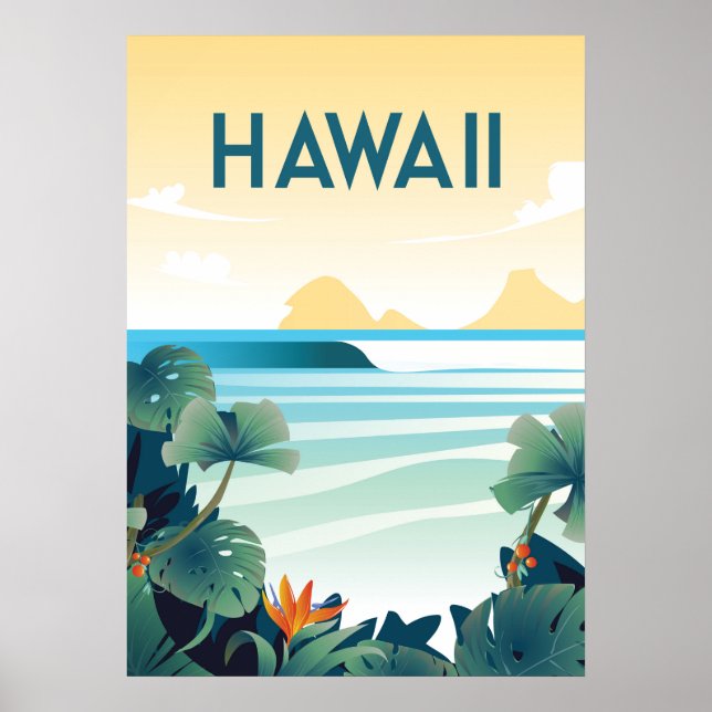 Hawaii Poster, Hawaii Wall Art  (Front)