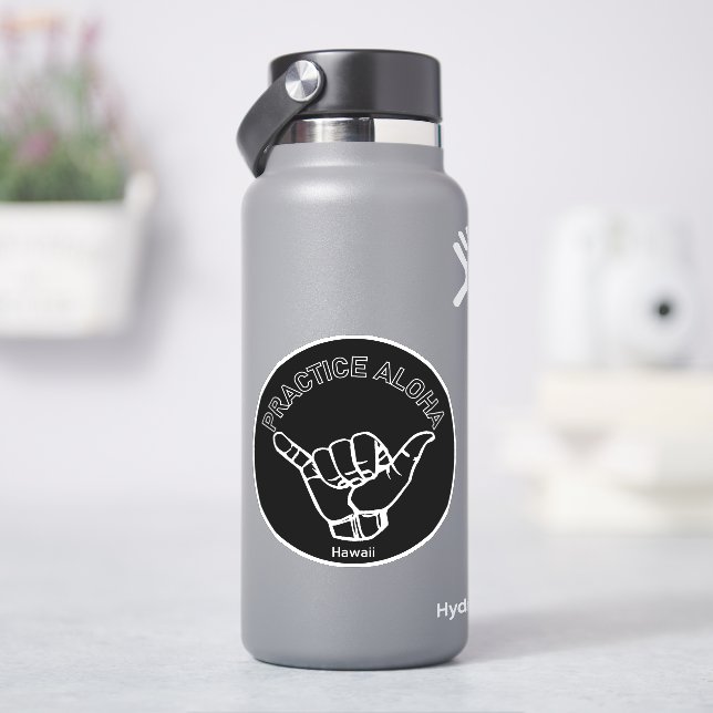 Hawaii Practice Aloha Shaka (Hang loose) Sticker (HydroFlask)