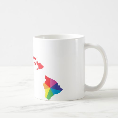 hawaii pride angled coffee mug