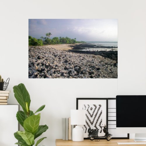 Hawaii Punaluu Black Sand Beach Poster