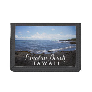 Hawaii • Punalu'u Black Sand Beaches Tri-fold Wallet