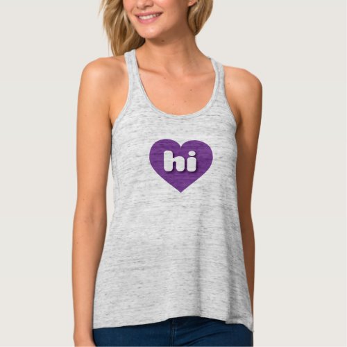 Hawaii purple heart _ I love hi Tank Top