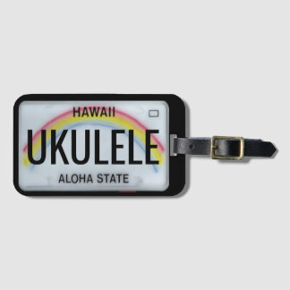 Hawaii Rainbow License Plate Customizable Luggage Tag