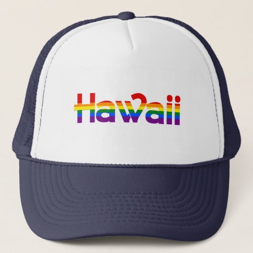 Hawaii Rainbow text Hat