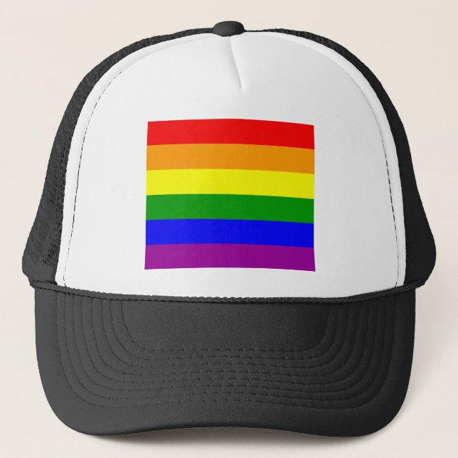 Hawaii Rainbows Trucker Hat (Front)