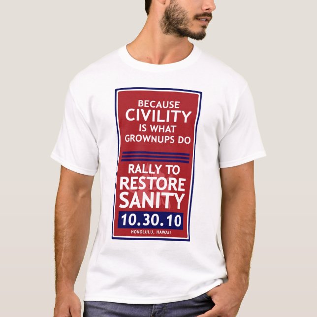 Hawaii Rally Shirt - Civility is What Grownups Do (Front)