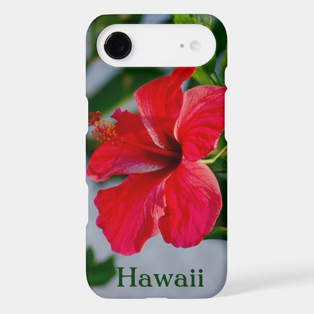 Hawaii Red Hibiscus Case-Mate iPhone Case (Back)