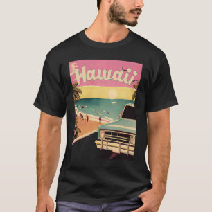Hawaii Retro Beach Vacation Souvenir Hawaiian Surf T-Shirt