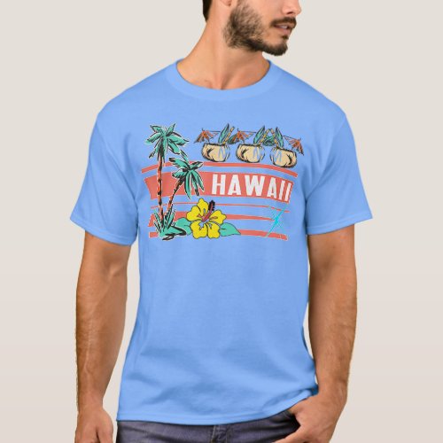Hawaii Retro Vintage 50s 60s Tiki Style Hawaiian I T_Shirt